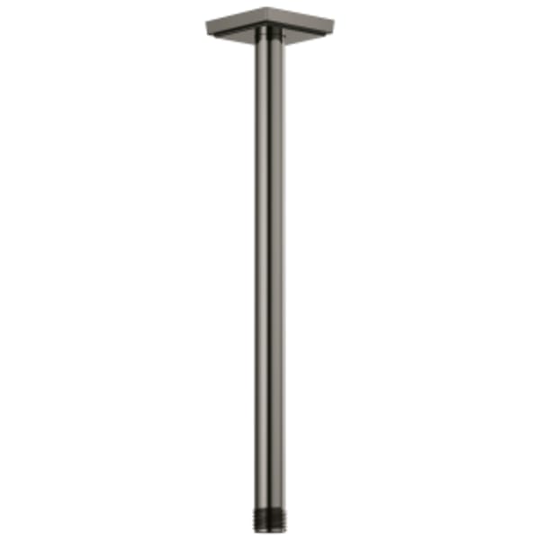 Brizo Allaria™: 14" Ceiling Mount Shower Arm And Flange in Brilliance Black Onyx