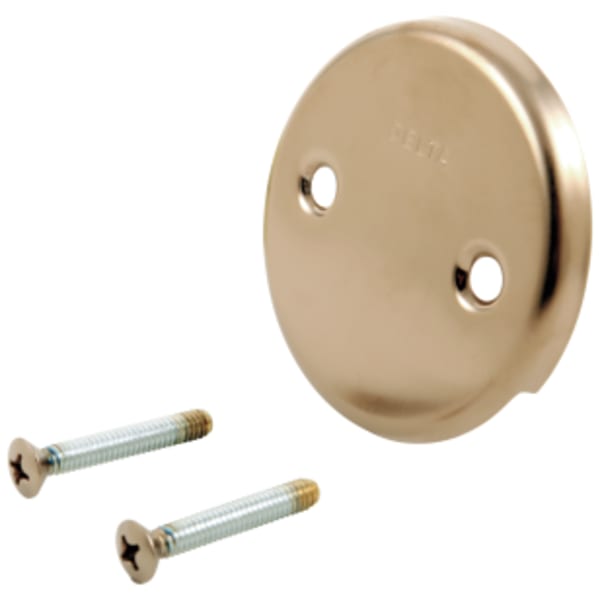 Delta Other: Overflow Plate & Screws - No Trip Lever in Champagne Bronze