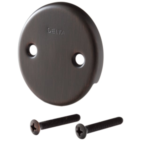 Delta Other: Overflow Plate & Screws - No Trip Lever in Venetian Bronze