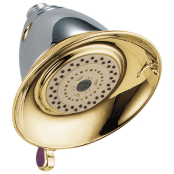 Delta Universal Showering Components: Premium 3-Setting Shower Head in Chrome / Brass