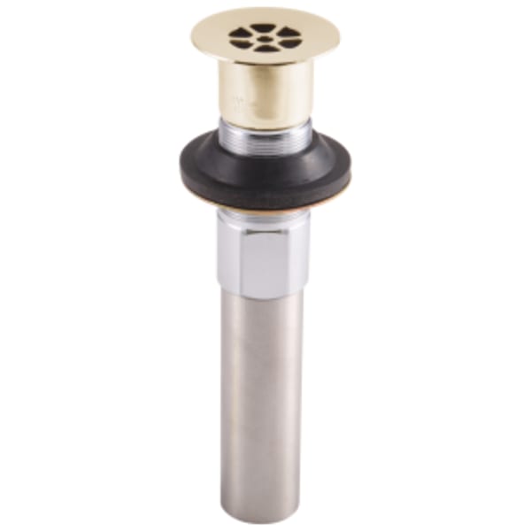 Delta Zura®: Grid Strainer - Less Overflow - Bathroom in Polished Nickel