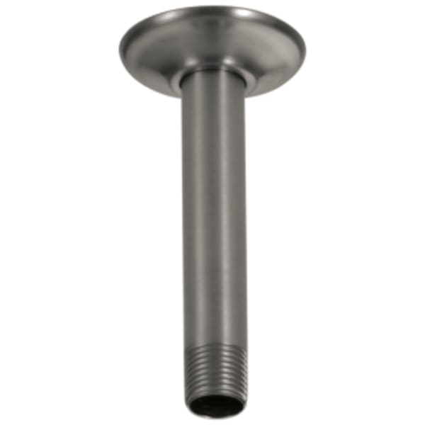 Delta Universal Showering Components: Shower Arm & Flange - Ceiling Mount in Black Stainless