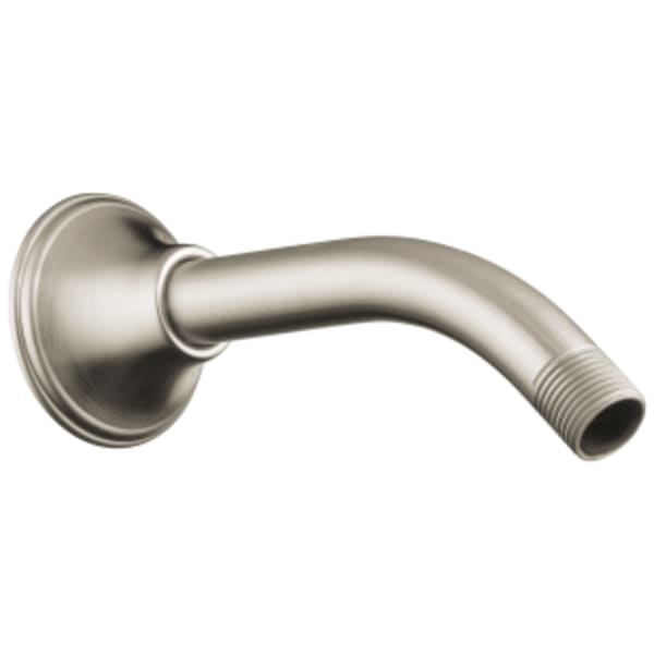 Brizo Brizo Universal Showering: 7" Classic Wall Mount Shower Arm And Flange in Brushed Nickel