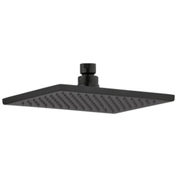 Delta Universal Showering Components: Single Setting Overhead Showerhead in Matte Black