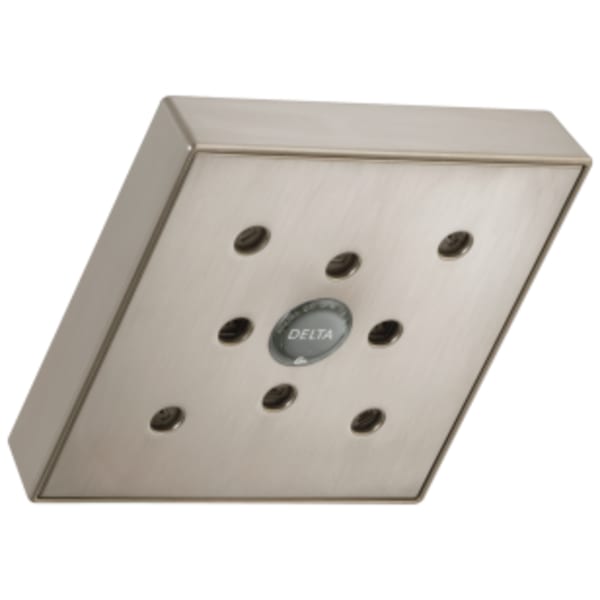 Delta Universal Showering Components: Okinetic® Single-Setting Raincan Shower Head in Lumicoat Stainless