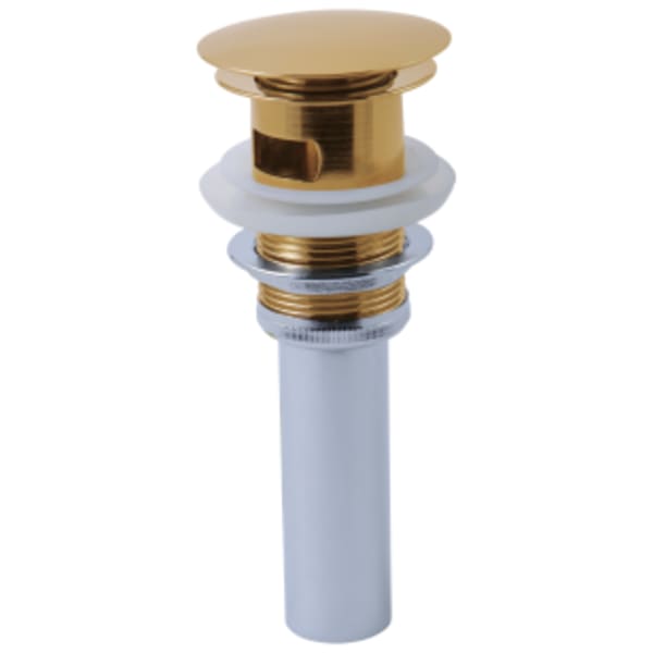 Brizo Push Button Pop-Up with Overflow Polished Gold