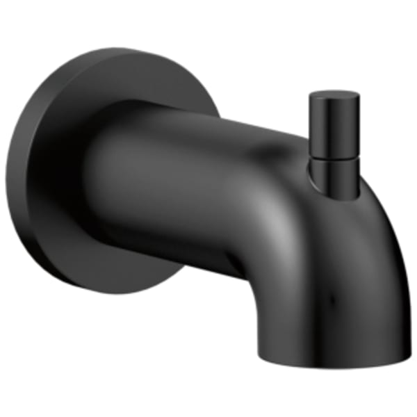Delta Alux™: Tub Spout - Pull-Up Diverter in Matte Black