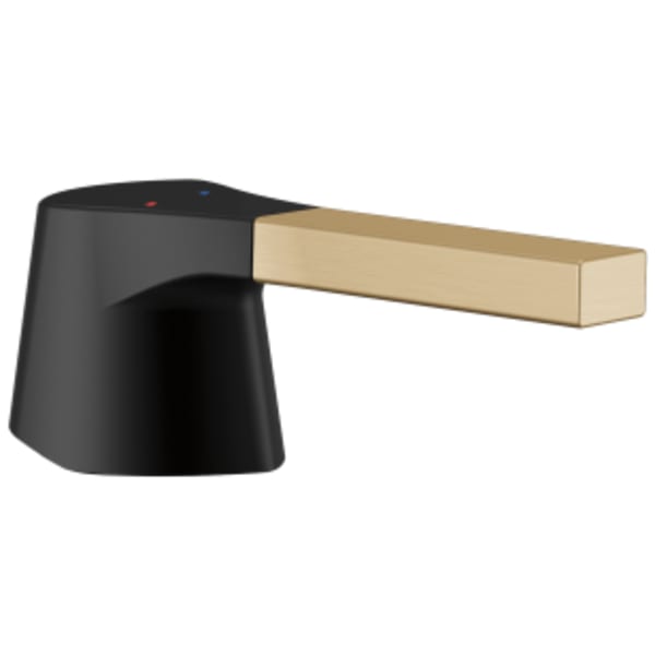 Delta Zura®: Single Handle With Finish Accent in Matte Black / Champagne Bronze