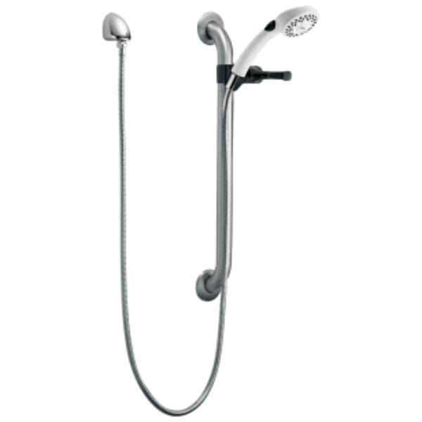 Commercial HDF®: Slide Bar Hand Shower in Stainless And White