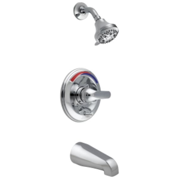 Commercial HDF®: Monitor® 13 Series Tub and Shower Trim - Push Button Diverter in Chrome