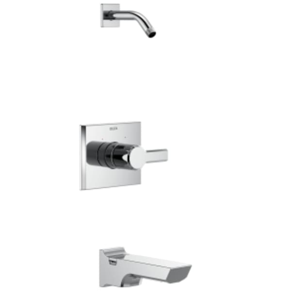 Delta Pivotal™: Monitor® 14 Series Tub and Shower Trim - Less Head in Lumicoat Chrome