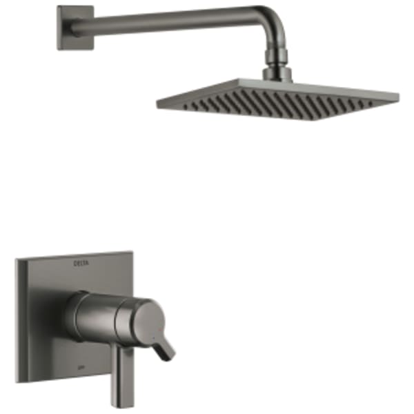 Delta Pivotal™: TempAssure® 17T Series H2Okinetic® Shower Trim in Lumicoat Black Stainless