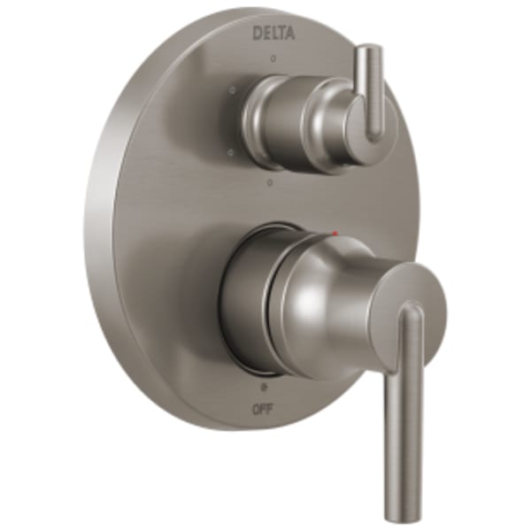 Delta Trinsic® Contemporary Two Handle Monitor® 14 Series Valve Trim with 6-Setting Integrated Diverter Stainless