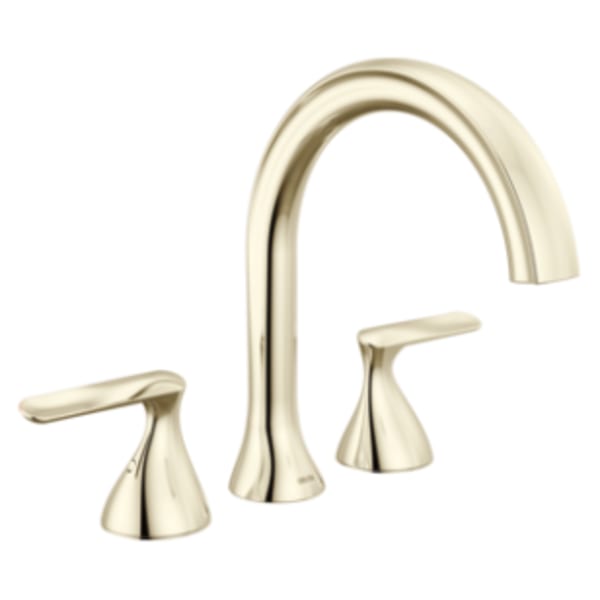 Delta Bonacci™ Three Hole Roman Tub Trim Lumicoat® Polished Nickel