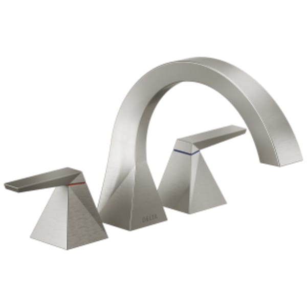 Delta Trillian™: Two-Handle Roman Tub Trim in Lumicoat Stainless