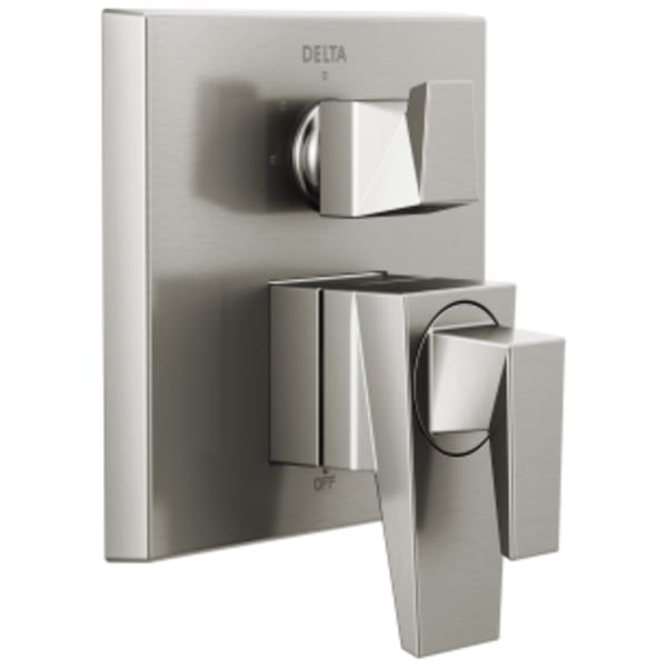 Delta Trillian™: Two-Handle Monitor 17 Series Valve Trim with 3-Setting Diverter in Lumicoat Stainless