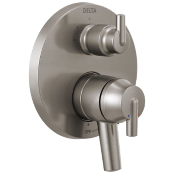 Delta Trinsic®: Contemporary Two Handle Monitor® 17 Series Valve Trim with 3-Setting Integrated Diverter in Stainless