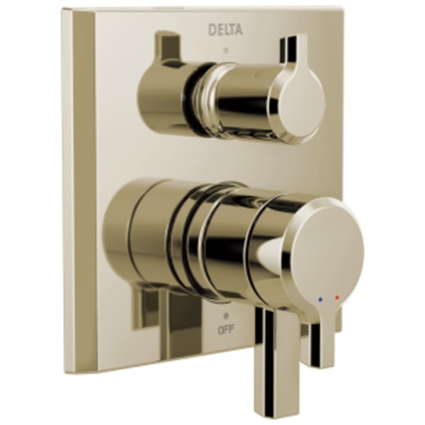 Delta Pivotal™: 17 Series Integrated Diverter Trim - 3 Function Diverter in Lumicoat Polished Nickel