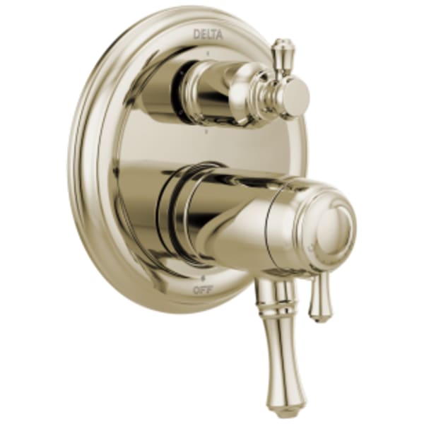 Delta Cassidy™: Traditional TempAssure® 17T Series Valve Trim with 6-Setting Integrated Diverter in Polished Nickel