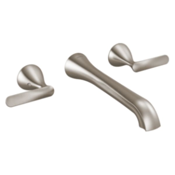Delta Bonacci™ Two Handle Wall Mount Bathroom Faucet Lumicoat® Stainless