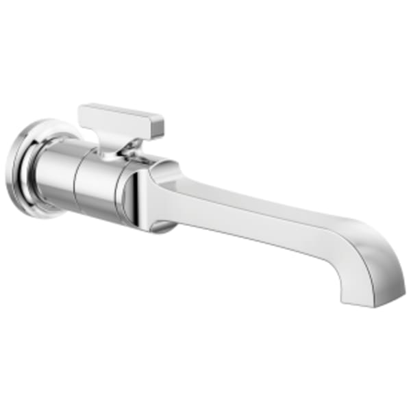 Delta Tetra™: Single Handle Wall Mount Bathroom Faucet Trim in Lumicoat Chrome