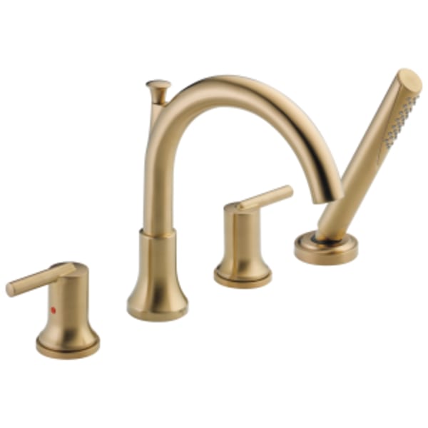 Delta Trinsic®: Roman Tub with Hand Shower Trim in Champagne Bronze