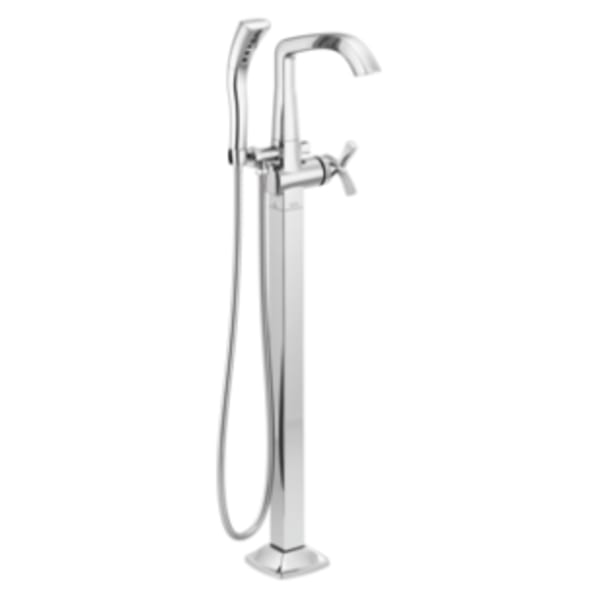 Delta Stryke® Floor Mount Tub Filler Trim Lumicoat® Chrome