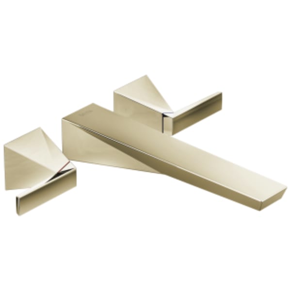 Delta Trillian™: Wall Mount Tub Filler Trim in Lumicoat Polished Nickel