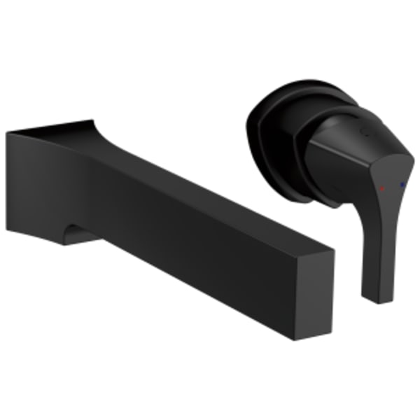 Delta Zura®: Single Handle Wall Mount Bathroom Faucet Trim in Matte Black