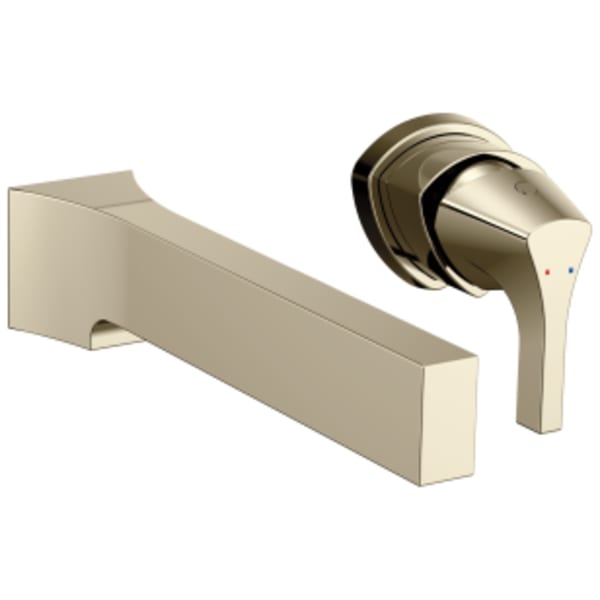 Delta Zura®: Single Handle Wall Mount Bathroom Faucet Trim in Polished Nickel