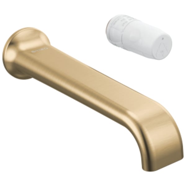 Brizo Allaria™: Two-Hole, Single-Handle Wall Mount Lavatory Faucet - Less Handle 1.2 GPM in Luxe Gold