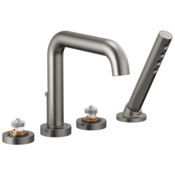 Brizo Litze®: Roman Tub with Handshower - Less Handles in Luxe Steel
