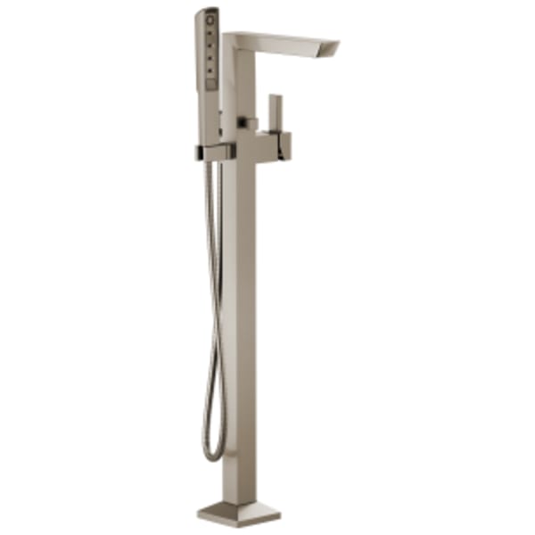 Brizo Vettis®: Single-Handle Floor Mount Tub Filler in Luxe Nickel