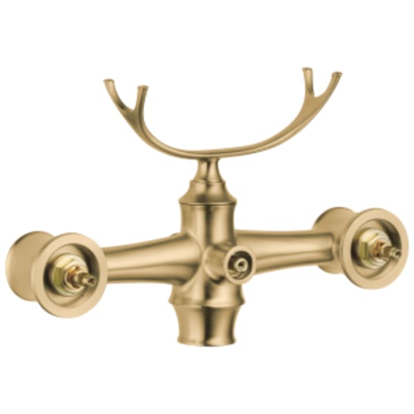 Brizo Brizo Traditional: Two-Handle Freestanding Tub Filler Body Assembly Trim - Less Handles in Luxe Gold