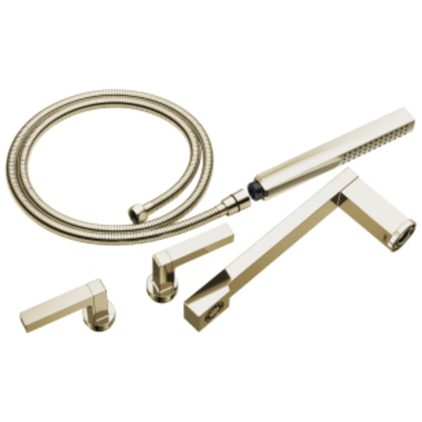 Brizo Frank Lloyd Wright®: Two-Handle Tub Filler Trim Kit with Lever Handles in Polished Nickel