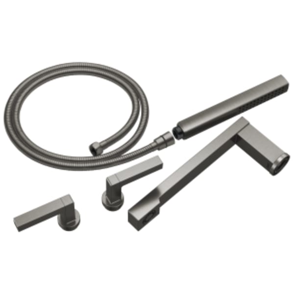 Brizo Frank Lloyd Wright®: Two-Handle Tub Filler Trim Kit with Lever Handles in Luxe Steel