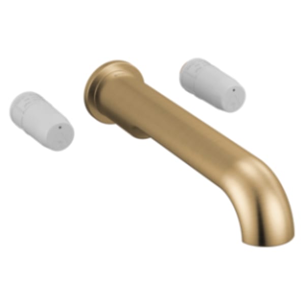 Brizo Roccesco™ Two Handle Wall Mount Tub Filler Less Handles Luxe Gold