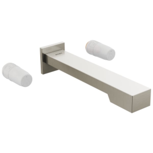 Brizo Frank Lloyd Wright® Two-Handle Wall Mount Tub Filler Less Handles Luxe Nickel