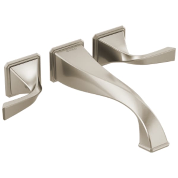 Brizo Virage®: Two-Handle Wall Mount Tub Filler in Brushed Nickel