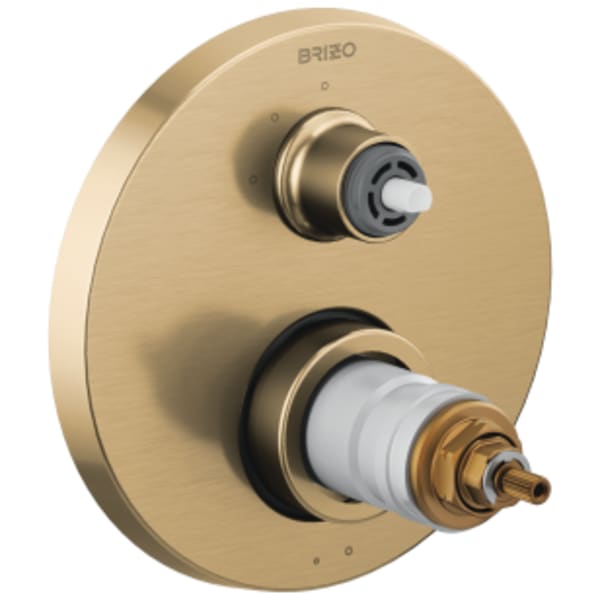 Pacific Plumbing Supply Company  Brizo Litze®: TempAssure® Thermostatic  Valve with 3-Function Diverter Trim - Less Handles in Luxe Gold