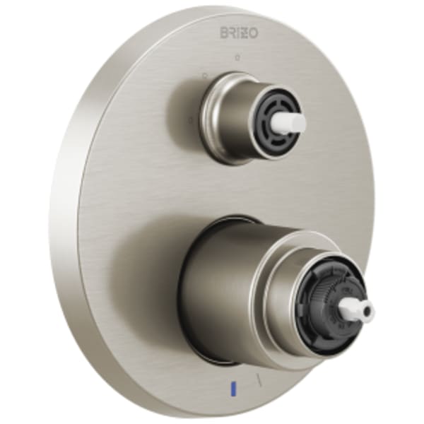 Brizo Litze® Pressure Balance Valve with Integrated 3 Function Diverter Trim Less Handles Luxe Nickel