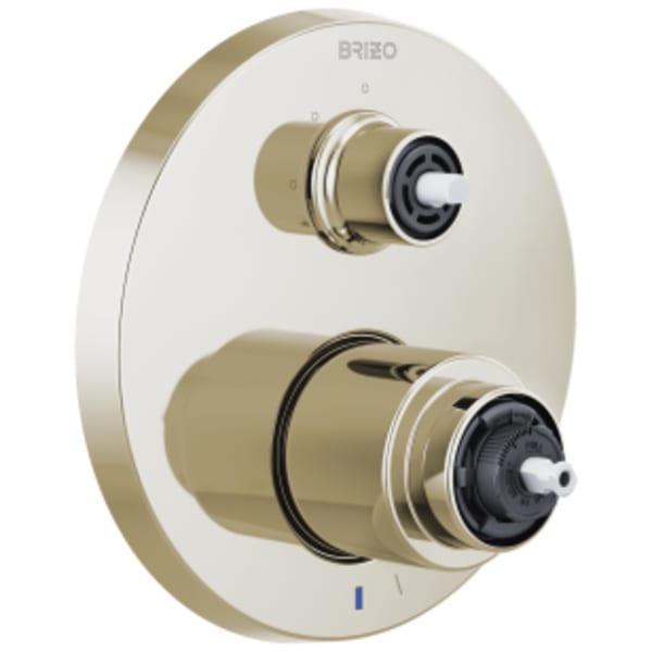Brizo Litze® Pressure Balance Valve with Integrated 3 Function Diverter Trim Less Handles Polished Nickel