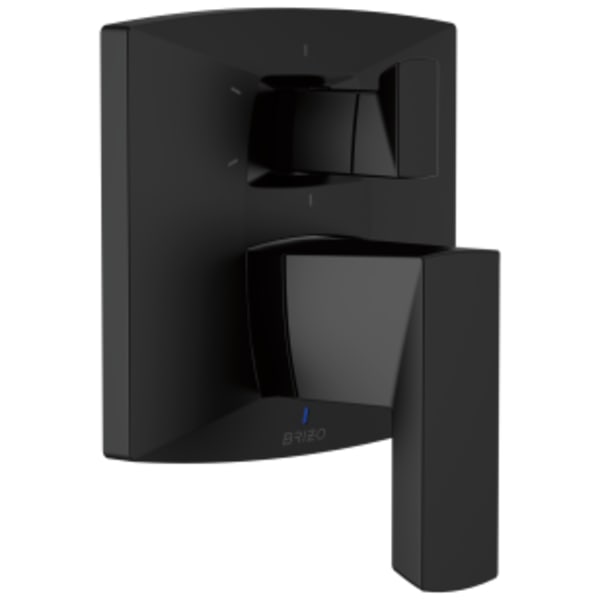 Brizo Vettis®: Pressure Balance Valve With Integrated 6-Function Diverter Trim in Matte Black