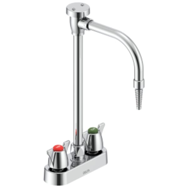 Commercial W67 Series Mixing Faucet: Two Handle 4" Deck Mount Laboratory Mixing Faucet