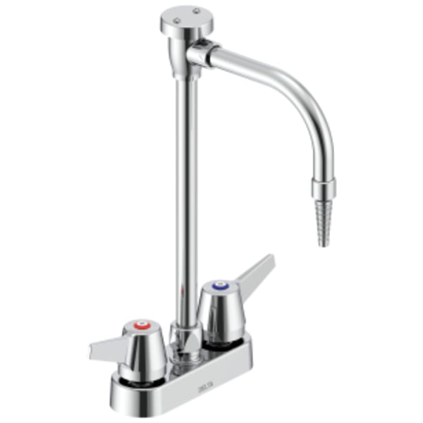 Delta Commercial W67 Two Handle 4" Deck-mount Laboratory Mixing Faucet Chrome