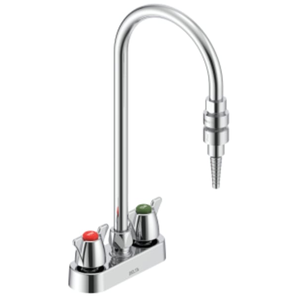 Commercial W67 Series Mixing Faucet: Two Handle 4" Deck Mount Laboratory Mixing Faucet