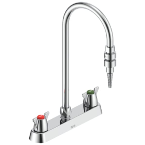 Commercial W67 Series Mixing Faucet: Two Handle 8" Deck Mount Laboratory Mixing Faucet