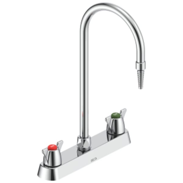 Delta Commercial W67 Two Handle 8" Deck-mount Laboratory Mixing Faucet Chrome