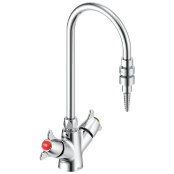 Commercial W67 Series Mixing Faucet: Two Handle Deck Mount Single Shank Laboratory Mixing Faucet