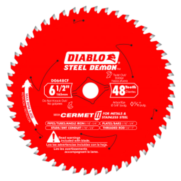 6-1/2" x 48 Teeth Steel Demon™ Cermet II Saw Blade for Metals and Stainless Steel